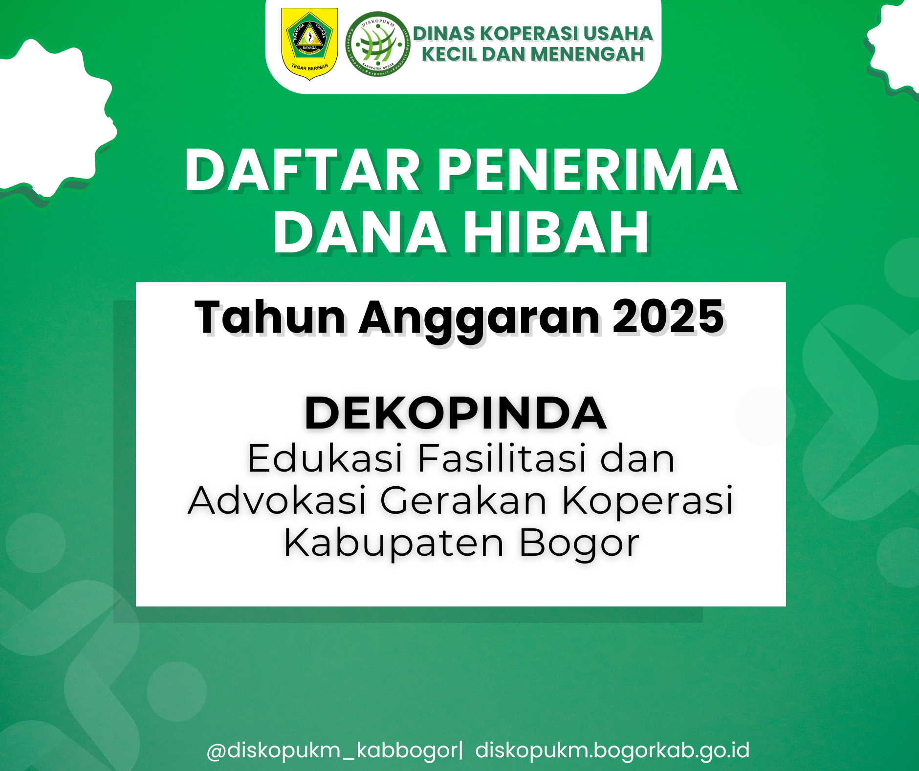 Penerima Hibah dari Dinas Koperasi Usaha Kecil dan Menengah Kabupaten Bogor